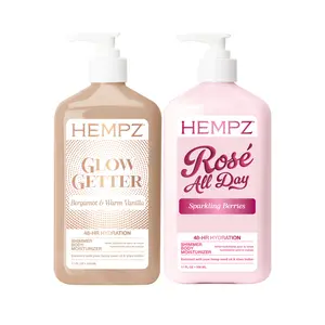 Hempz Exclusive Glow Getter & Rosé All Day Moisturizing Body Lotions with Shimmer Bundle