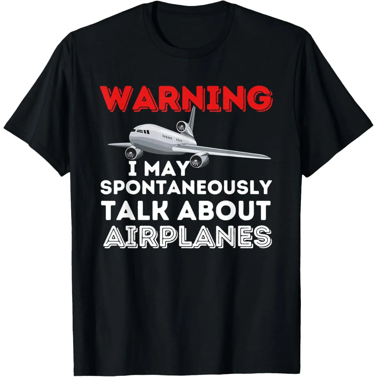 Women's Casual Graphic T-Shirt, 100% Cotton Round Neck Short Sleeve Top with Funny Pilot and Aviation Theme