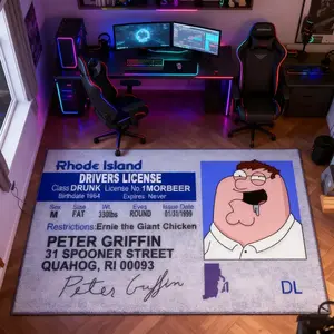Computer Chair Mat Game Room Cartoon Pattern Rug Creative Design Soft Comfortable Plush Foot Pad for Living Room Bedroom Closet Casual Area