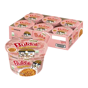 Buldak Pack of 6 Rosé Hot Chicken Spicy Flavor Korean Instant Ramen Noodle Big Bowl Easy Prep Convenient