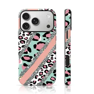 Vibrant Leopard Stripe Design Fashion Phone Case Double-Layer TPU Shockproof for iPhone 17 Pro Max/16 Pro Max /15Pro Max 15/14/13/12 & Samsung S26 /S25Ultra Gift for Friends or Family