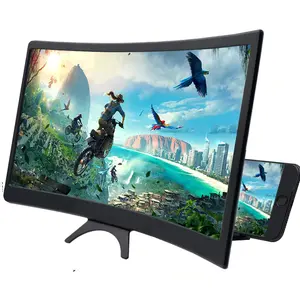Screen Magnifier New Version, 2026 Mobile Phone Magnifier Screen with Stand Cellphone Holder, Phone Mount Holder, Smartphone Holders, 10/12 Inch 3D HD Mobile Phone Amplifier for Watching Movies Videos, Supports All Smartphones