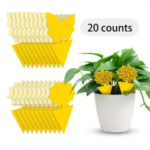 Disposable Fruit Fly Trap, 20pcs/set Disposable Sticky Insect Trap, Effective Sticky Insect Trap, Home Care Supplies for Fruit Fly & Mosquito Control, Mosquito Zapper, Flying Insect Trap, Sticky Fly Traps