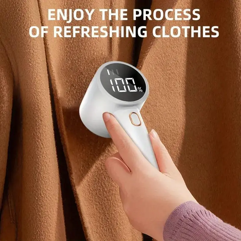Dual-Use Portable Lint Remover, Rechargeable 1200mAh Lithium Battery, USB/Battery Powered, Low Noise Fabric Cleaner for Clothes, Sweaters, Coats, Beddin