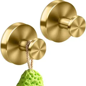 2/4 PCS Suction Cup Hooks Drill Free Stainless Steel Suction Hooks Kitchen Bathroom Bedroom Essentials Waterproof Reuseable for Shower Bathroom Towel Hooks Shower Hooks Holders Shower Hooks Hanging Towels Loofah Robe