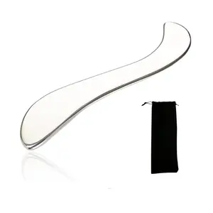 Stainless Steel Gua Sha Muscle Scraper Tool, Manual Muscle Scraping Tool with Bag, Skin Scraping Tool, Soft Tissue Massage Tool for Home & Spa, Massagers