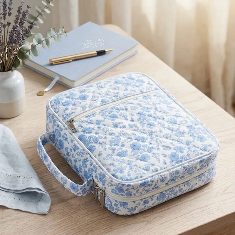 Floral Faith & Journaling Organizer Bag | College Study Bag | Back to School Book & Planner Organizer | Quran, Bible & Journal Bag | Umrah Gift