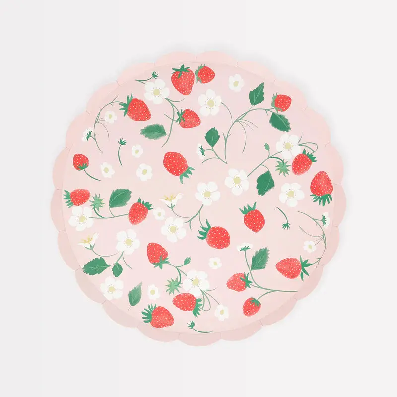 {Meri Meri} Paper Plates :: Strawberry :: Side :: Set of 8