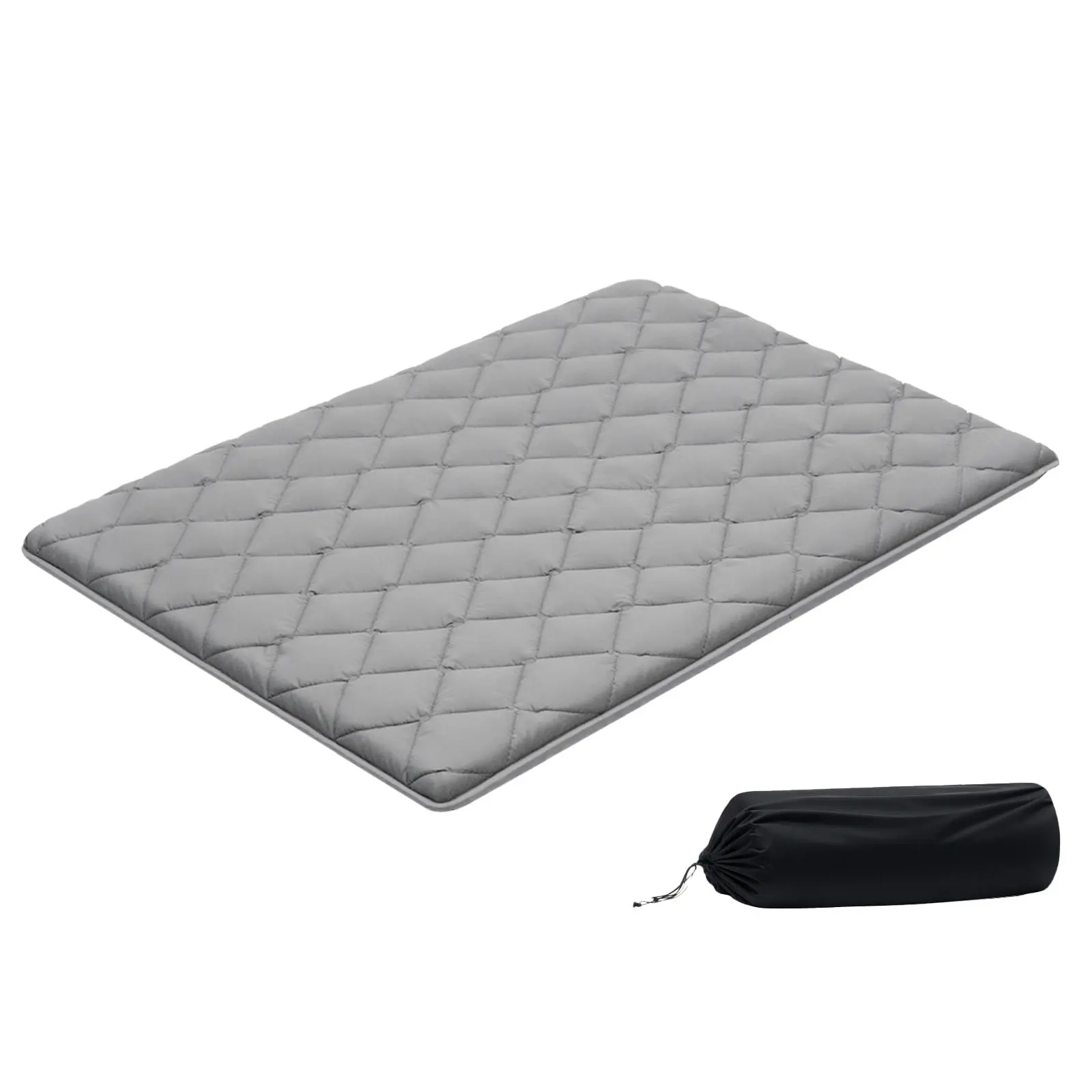 【SummerFinds】VEVOR Japanese Tatami Roll Up Mattress, Full Size Foldable Soothing Sleep Thicker Mattress, Futon with Storage Bag & Fastener, 9-Layer Floor Mat for Sleeping, Dormitory, 80x54x3.5in Gray, Soothing Sleep Mattress