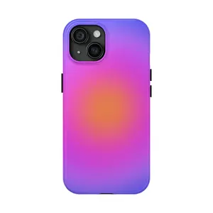 Glittercutie Blue Pink And Orange Gradient Cute Aura Aesthetic Phone Case Cloud Color New Thing is On The Way Phone Cover Hard Case Tough 2-piece Phone Cases