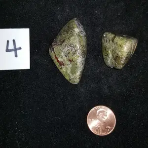 Dragon Bloodstone Jasper Tumbled Polished Stones 40gram PAIR Courage Strength (DRBL4)