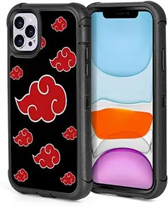 Compatible with iPhone 14 Pro Max Case Anime Red Clouds Design for Men , 3-Layer Rugged Shockproof Hard Plastic Bumper +Soft Silicone Rubber Heavy Duty Protection Cover Accessories Handheld