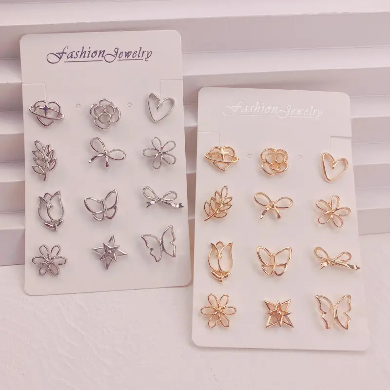 LUX-JELWEL - 2 Pieces Small Brooch Buckles Geometric Mini Brooch Versatile Collar Fixed Clothes Buckle Pins  Anti Exposure Accessories
