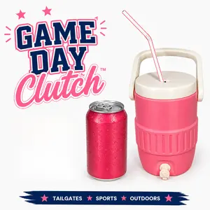Game Day Clutch 12oz Regular Can Sports Cooler Coozie Keeps Drinks Ice Cold Durable Easy Carry Handle Drinkware Mug 3D Printed Reusable
