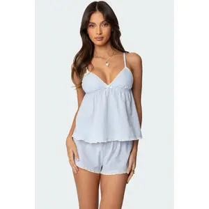 Danna Pinstripe Babydoll Tank Top