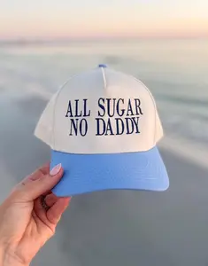 Custom Embroidered Vintage Trucker Hat // Two Tone Trucker Hat, Custom Embroidered Hat, Personalized Hat, Custom Text Hat, Custom Cap