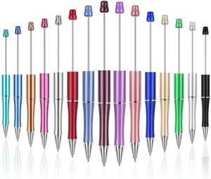 15PCS Beadable Pens – Colorful DIY Beaded Ballpoint Pens, Black Ink, Perfect for Gifts, Students, Office & School Supplies gel pen pencil  sharpener 0  .  5  mechanical  pencil