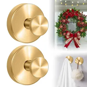 Suction Cup Hooks for Glass & Mirrors, No-Drill Wreath Hangers for Front Doors, Bathroom Towel Hooks, Hand Towel Holder, 1pc, Strong Suction Cup