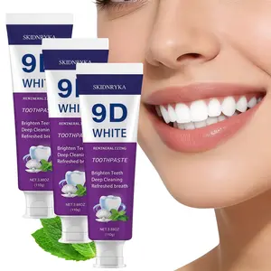 9D Whitening Toothpaste, 1/2/3 Count Pack, Contains Niacinamide, Deep Cleanses Oral Cavity, Whitens and Freshens Breath, Brightens Smile, Supports Daily Oral Health and Hygiene, Dental Care, Unisex, Travel-Friendly