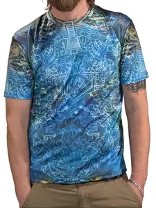 Temple Daze T-Shirt Psychedelic Artwork By Papa Bear Arts Entheos Vibrations Full Sublimation Festival EDM Rave Fashion