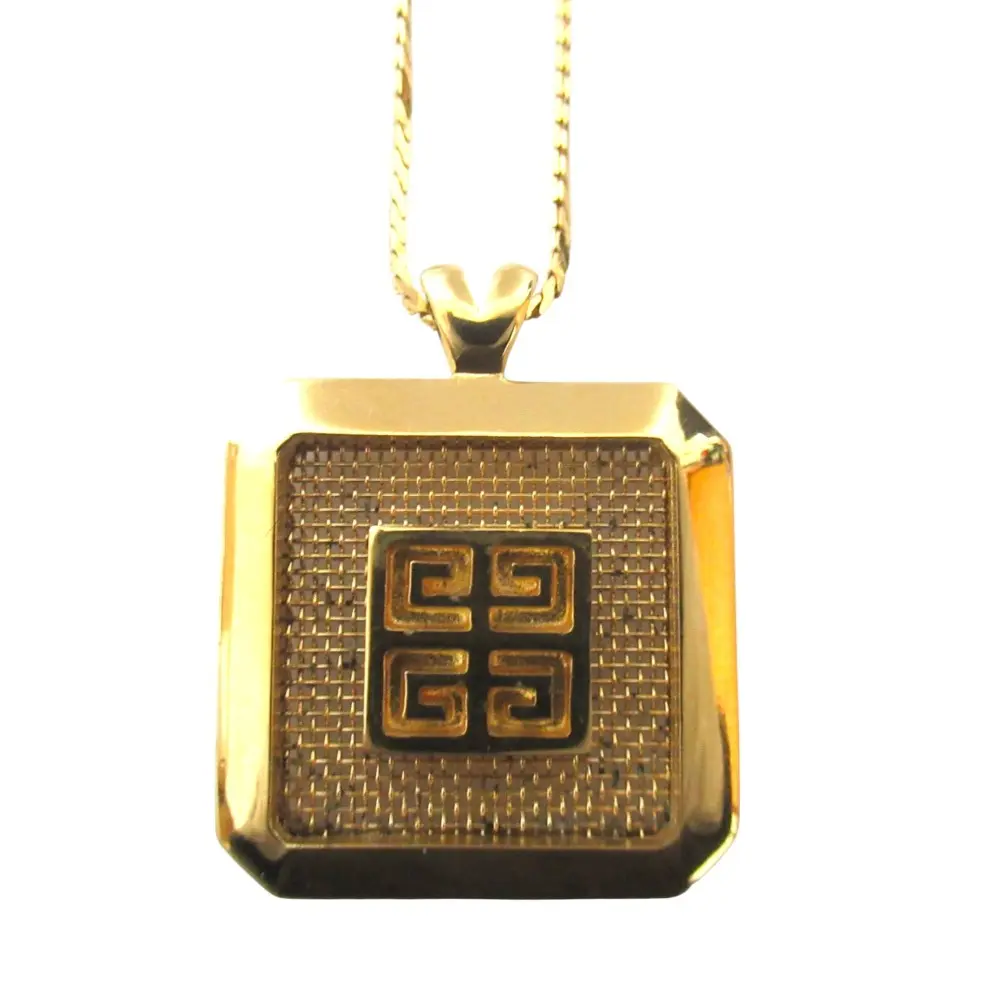 Pre-owned Givenchy Brass Small Leather Goods Pendant Necklace