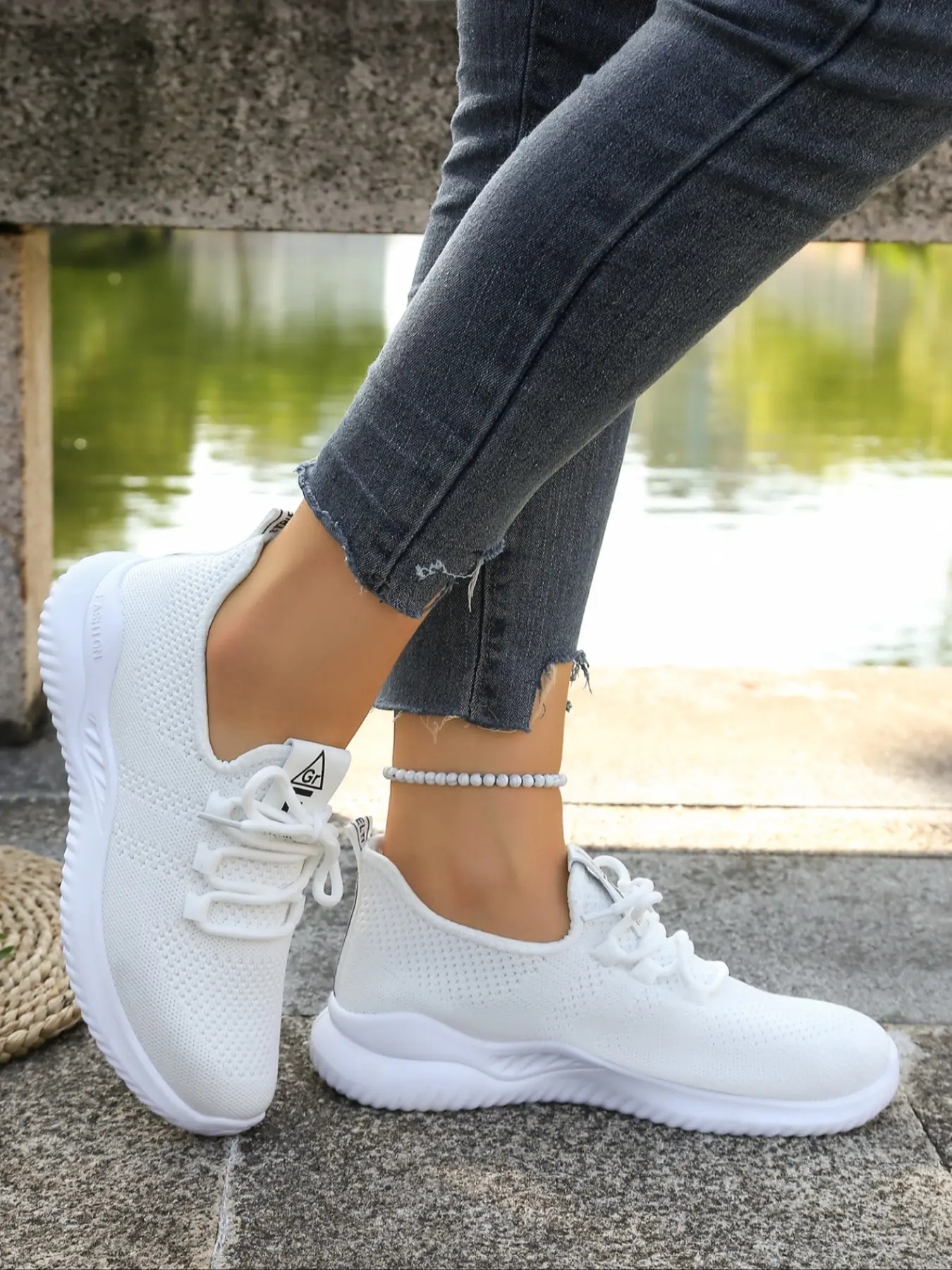 Abboos Women's Slip-On Sports Shoes, Lightweight Breathable Tennis Sneakers for Gym Travel Work, Durable Design for Active Lifestyle, Breathable Athletic Sneakers