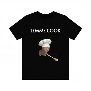 Funny Cat Meme T-Shirt - 'LEMME COOK' Cute Chef Cat Shirt for Cat Lovers & Foodies, Full Colors, Full Sizes, For Men, For Women, gift for him gift for her