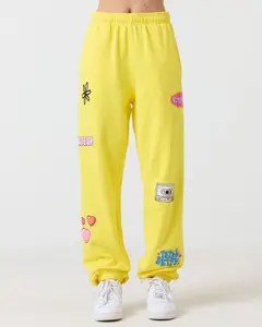 Clueless Collage Sweatpants, Yellow
