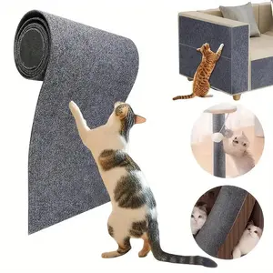 Cat Scratch Furniture Protector Pad - Durable Sticky Scratch Wall Mat,Couch Corner Protector with Self-Adhesive Backing, for Sofa, Couch, Wall, Cat Tree, and DIY Climbing Cat Scratcher(4 Pcs)