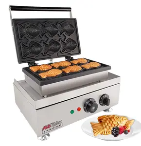 AP-536 Taiyaki Maker | Fish Waffle Maker Professional | Stainless Steel | 6 Small Fish Shaped Waffles