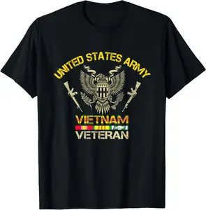 100% cotton Unisex U.S Army Vietnam Veteran T Shirt Vietnam War Veterans Day T-Shirt