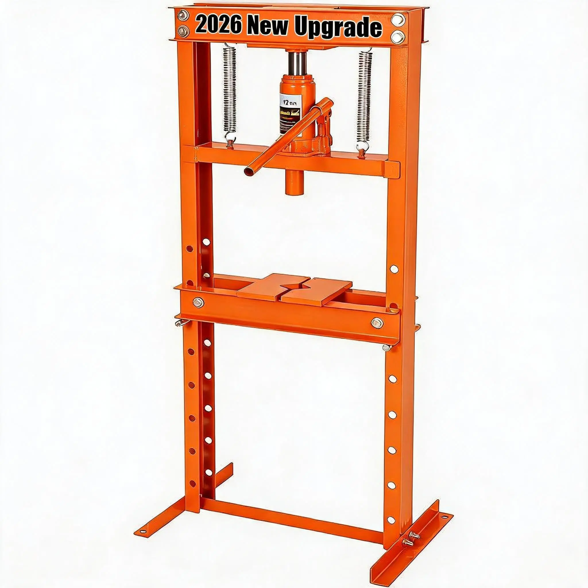 6/12/20 Ton Heavy Duty Hydraulic H-Frame Shop Press – Adjustable Worktable, Safety Overload Valve, Stamping Plates – Industrial Floor Press for Automotive, Bearing Removal, Metal Straightening