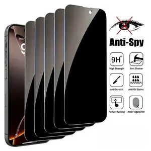 5Pcs Privacy Screen Protector Tempered Glass Compatible For iPhone 16 17 15 14 13 12 11 16e Plus Air Pro Max Anti Spy Tempered Glass Privacy Screen Protector Pro Max Tempered Glass Protector protective