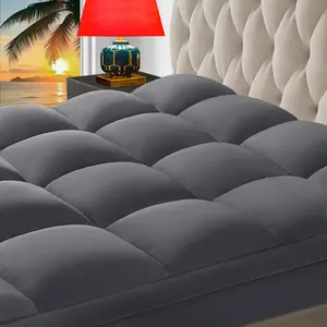 Shilucheng Bamboo Mattress Topper 8-21" Deep Pocket for Twin/Queen/King/Cal King Bed Mattress Pad Protector with Extra Thickness