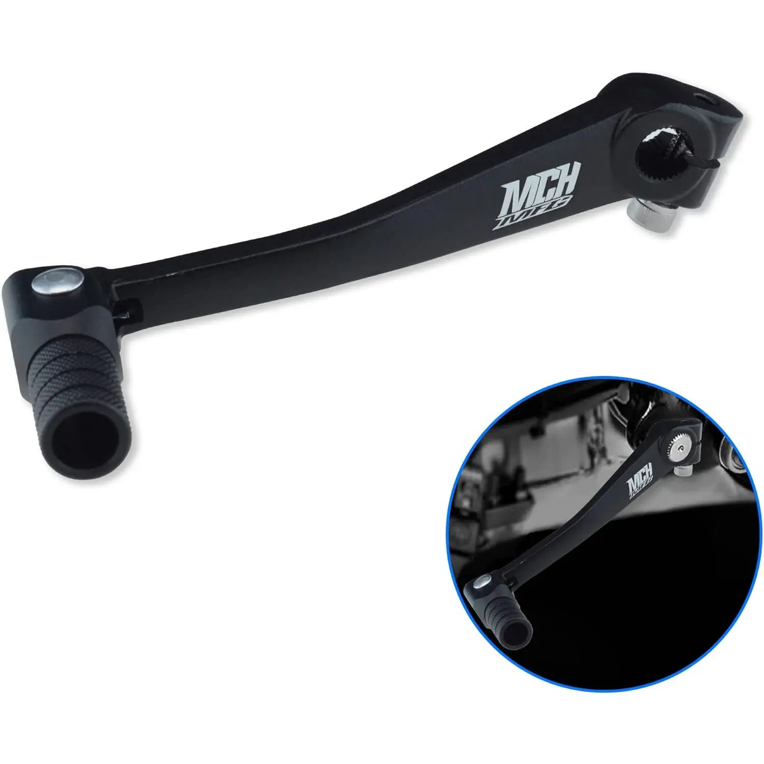 CNC Aluminum Folding Gear Shifter Shift Lever - Motor Parts Accessories for XR50, XR80, CRF50, CRF70 50cc-125cc Pit Dirt Bike Motorcycle (Black)