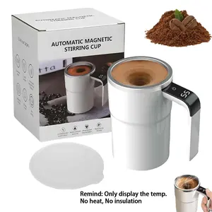 Automatic coffee stirring cup, Stainless Steel Self-Stirring Coffee Cup With Lid, Auto Stir & Heating Feature,LED intelligent display temperature,Stainless steel liner, Auto Power Off & Heat Preservation For Home,Convenient and easy to use