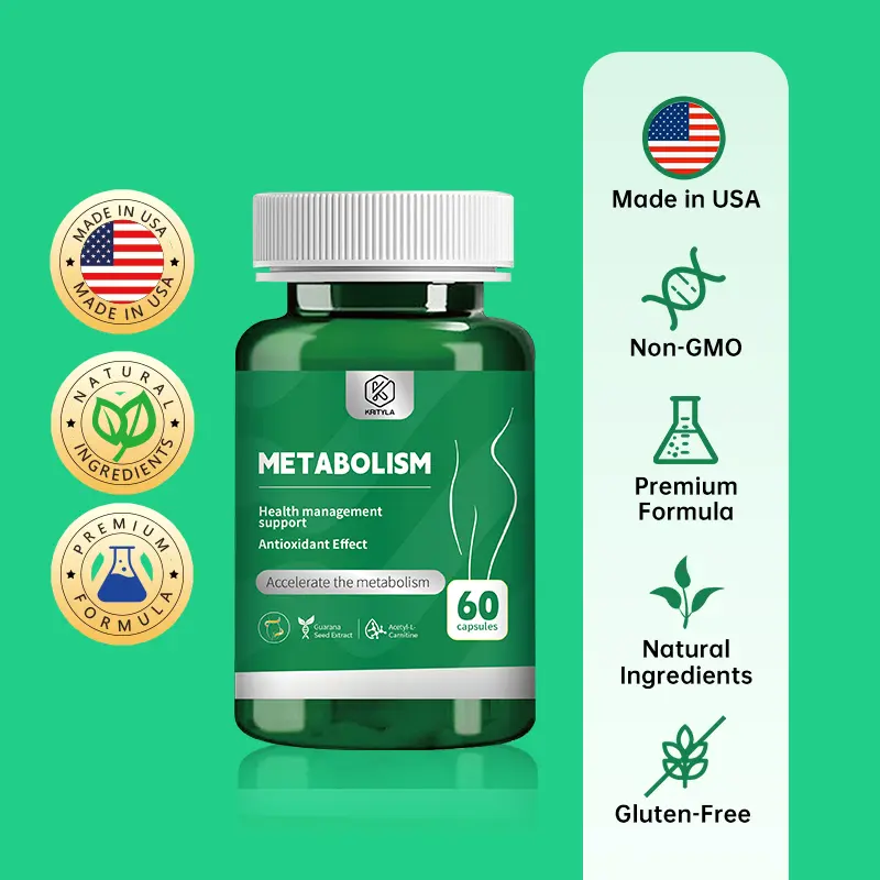 B [KRITYLA] Guarana Seed Extract，Acetyl-L-carnitine，60 capsules, Healthcare Edible Supplement Dietary Healthcare Edible