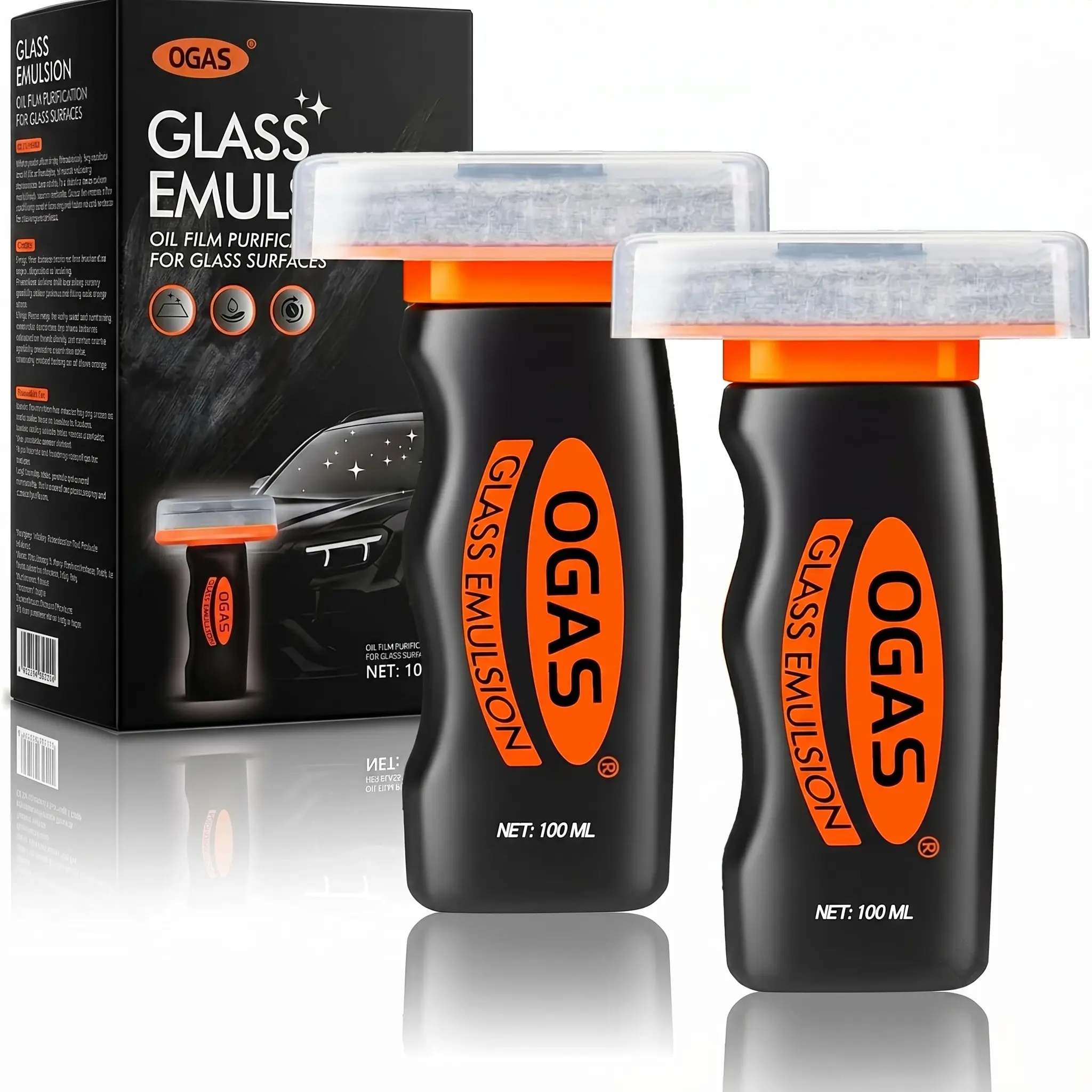 Car Glass Oil Film Remover, Automotive Windshield Cleaner with Oil Removal & Smudge Clean, Universal Car Wash Accessory for Window Cleaning