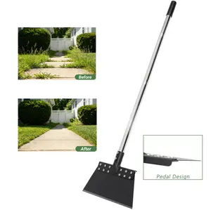 CKLT 65in Multifunctional Garden Flat Shovel with Adjustable Long Handle for Weeding, Lawn Maintenance, Yard Cleaning,Ice Removal and Snow Removal