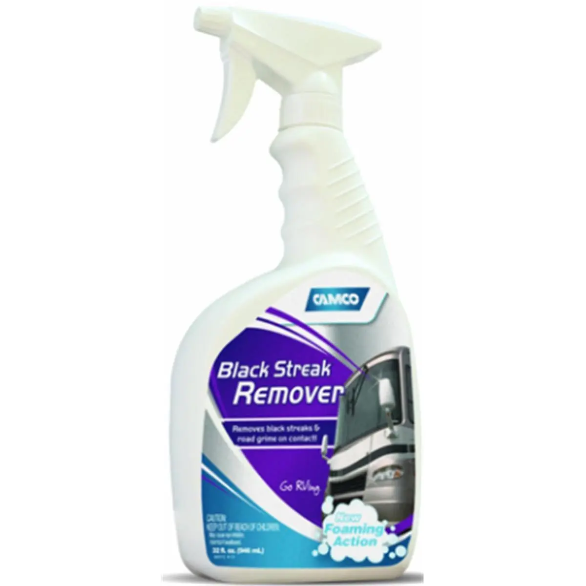 CAMCO 32oz Ultra-Powerful Streak-Free Cleaner - Black Household Cleaning Supplies for RV Interior/Exterior