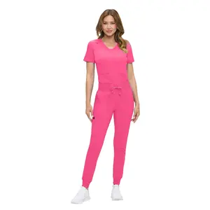 Natural Uniforms Women’s Luxe Stretch Jogger Scrub Set – Ultra Soft V-Neck Top & Jogger Pants, Nurse Uniform (Regular & Petite)