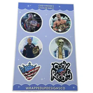Cody Rhodes Inspired Vinyl Sticker Sheet