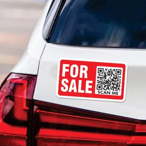 Custom For Sale Sign Magnet, Sale Magnet For Vehicle, Real Estate, Business, Personalized Qr Code Magnet, Advertise Your Items, 14 X 8