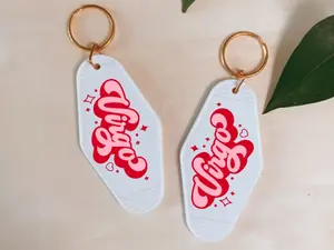 Virgo Zodiac Keychains UV DTF Transfers