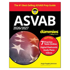 2026/2027 ASVAB For Dummies 15th Edition: Book, 7 Practice Tests, Online Flashcards & Videos for Aptitude Test Job Success & Qualifying Score