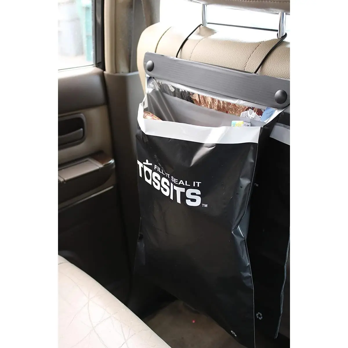 212 MAIN Disposable Durable Trash Bags Set, 2 Gal Black Leakproof Eco-Friendly Trashbags for Home Care Supplies, Car Headrest Use