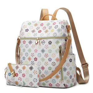 Backpack Purse for Women Teacher Bag Womens Backpacks Leather Travel Work Backpack Fashion 2 Pieces