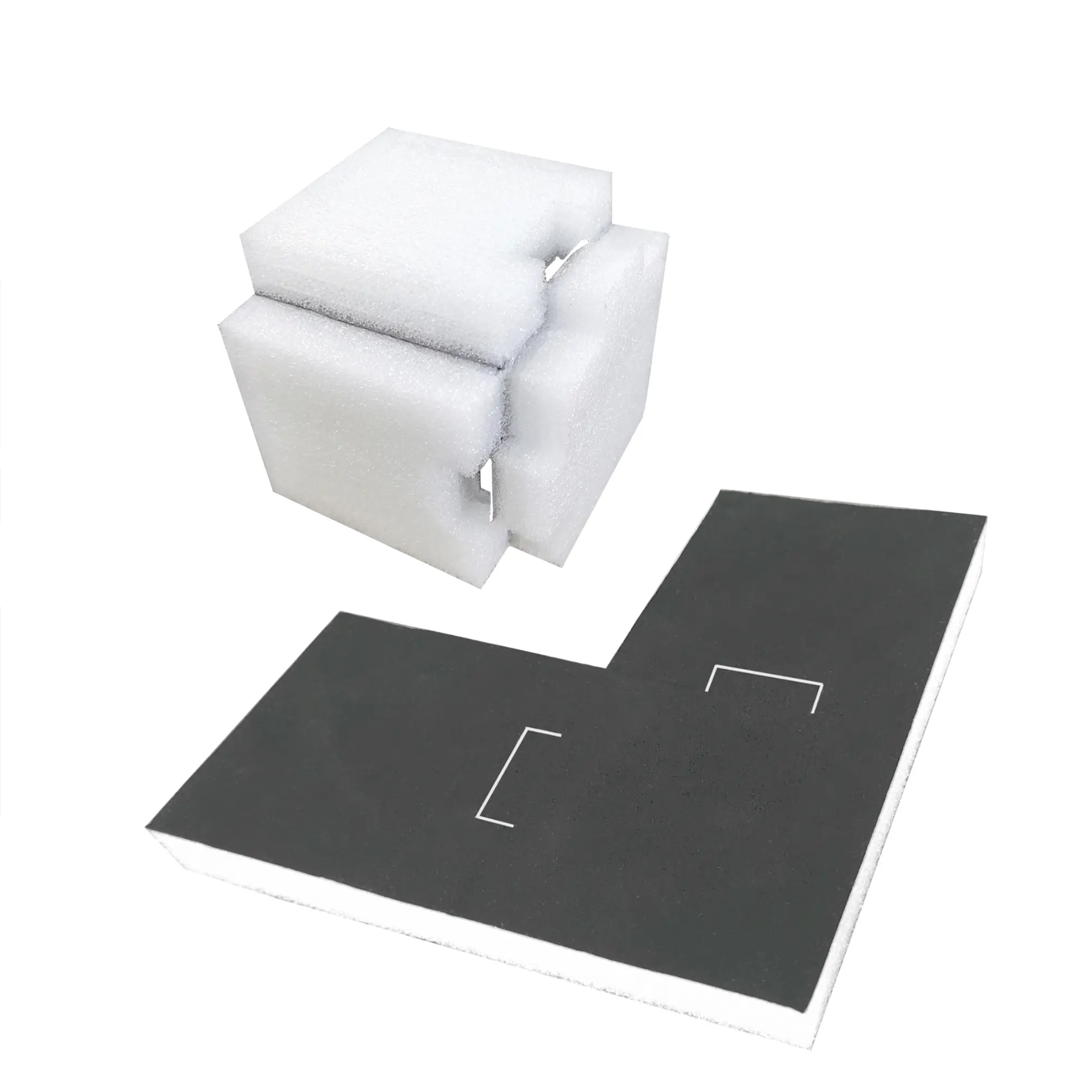 FixtureDisplays® 8 PACK Polyethylene Corner Protectors 3X3X4" for Packaging Shipping Boxes 15583-8PK-NF