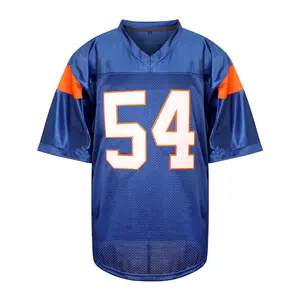 Rugby Jersey Size 54 White/Blue/Black Color Blocking Breathable Mesh Shoulder Stripes Sports Top Athletic Techwear for Everyday Activewear