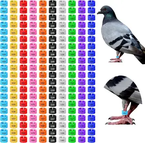 200 Pcs 8Mm Chick Leg Bands, Colorful Numbered Bird Quail Leg Rings Identification Legs Bands Baby Chicken Supplies Poultry Tags for Chick Bantam Finch Dove Small Birds (Ten Colors) InnoHHustle